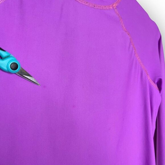 City Threads Lot of 2 Long Sleeve Swim Top Rash Guard Pink Purple Girl’s Size 16 - Picture 6 of 9